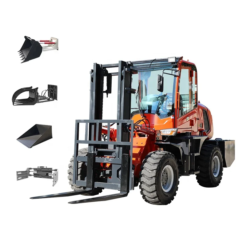 

SAAO Outdoor Small Mini 4WD 4x4 Off Road All Rough Terrain Forklift Truck for Sale