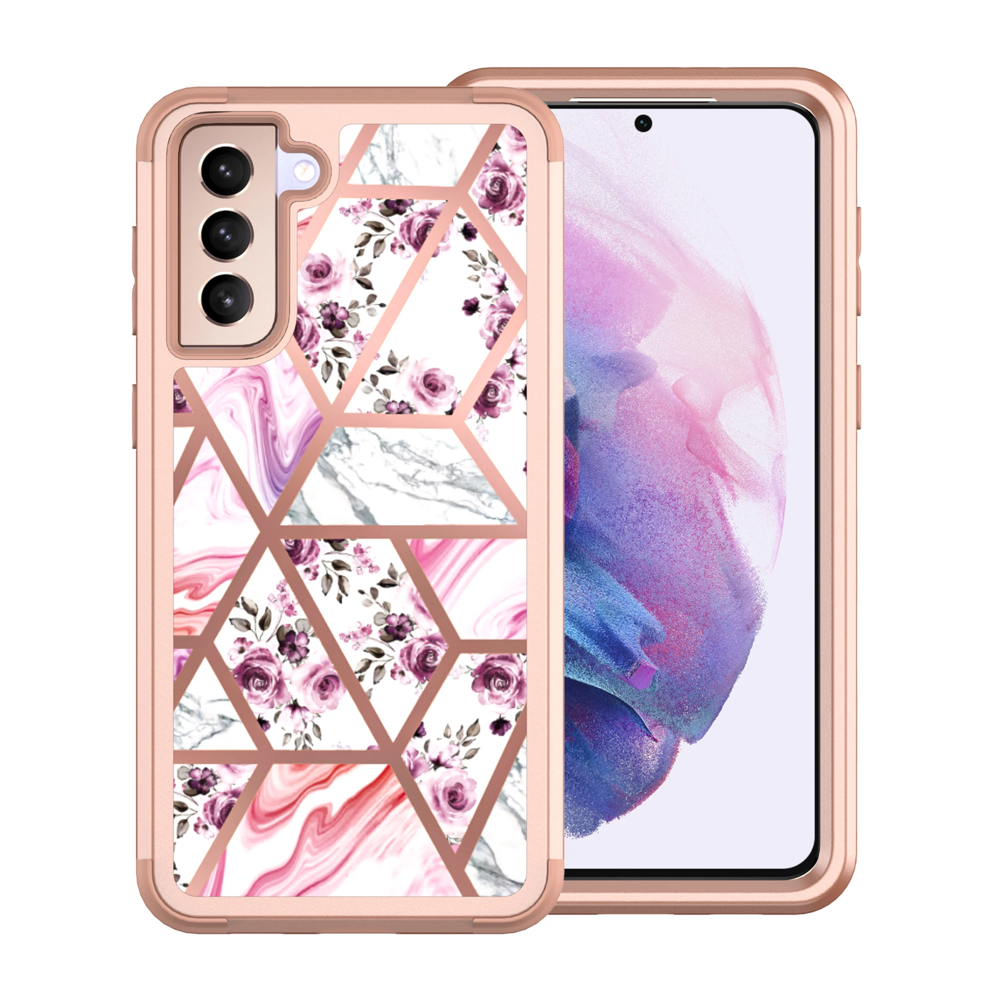 

Shockproof Design Supper Protection Shockproof Protection Marbling Phone Case For Samsung Galaxy S21 Plus FE Ultra Shockproof