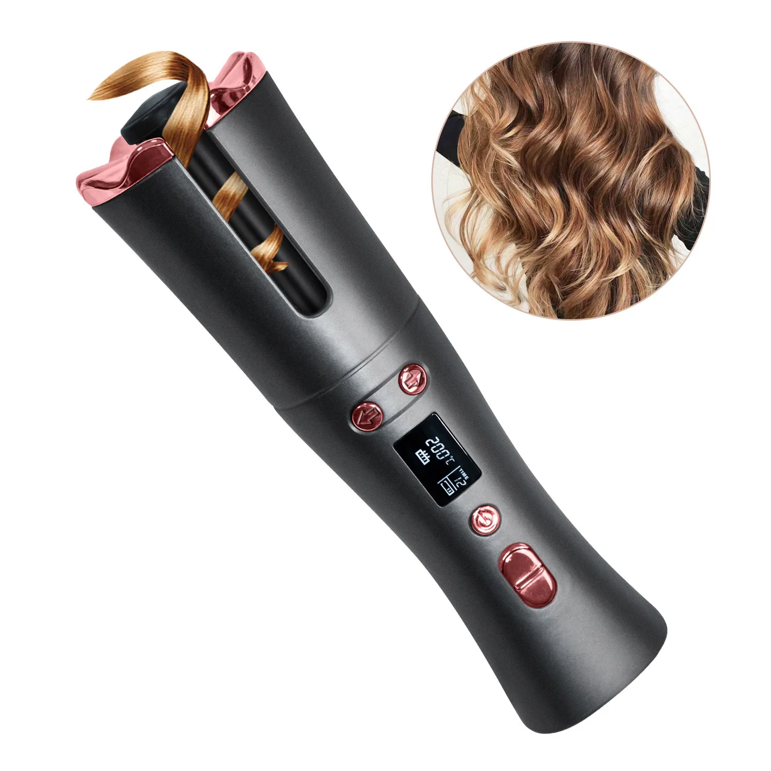 

Cordless Automatic Hair Curler Curling Iron Ceramic Curler Wand Auto Rotating Styling Tools