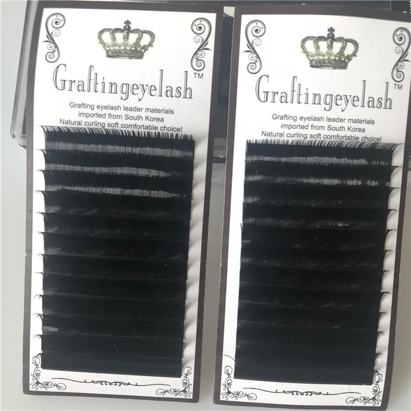 

Handmade PBT fibre 12 lines round eyelash extension trays, Natural black