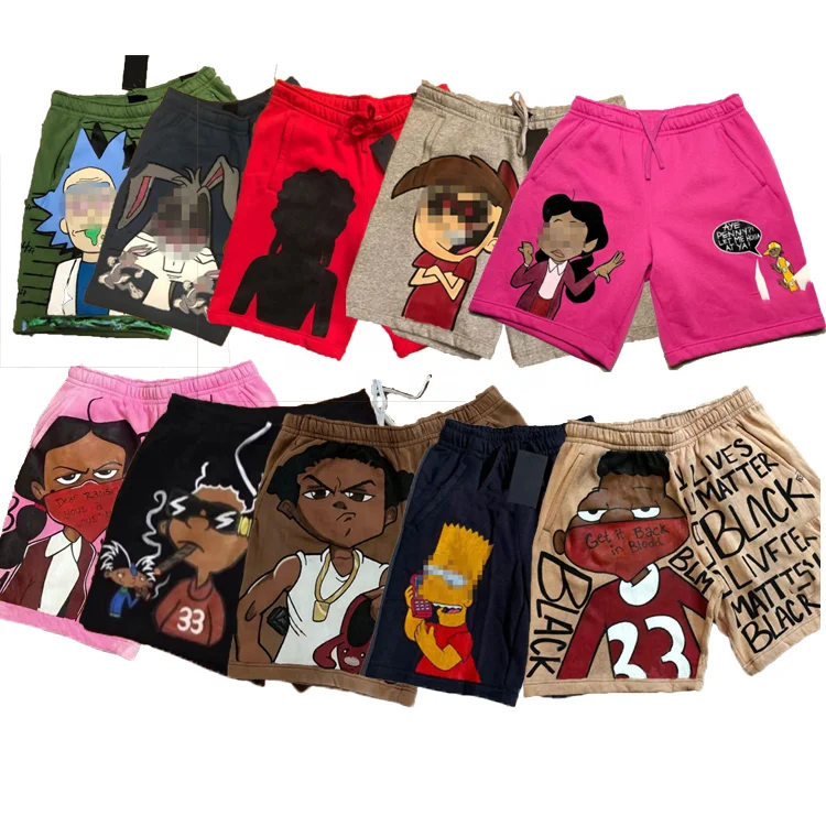 

Designer brand Logo Cartoon Shorts Just 100% Cotton With Tag Mens Cartoon Shorts For Men, Colors