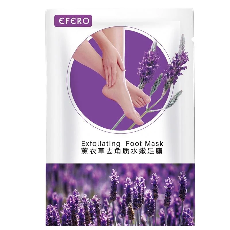 

OEM Korea Private Label Natural Organic Lavender Feet Dry Skin Moisturizing Exfoliating Peeling Socks Foot Peel Mask