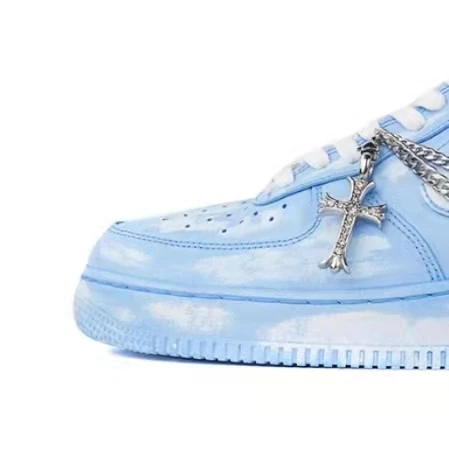 

High quality AF 1 fashion casual white basketball shoes ladies sports high-top skateboarding shoes men running shoes, Blue