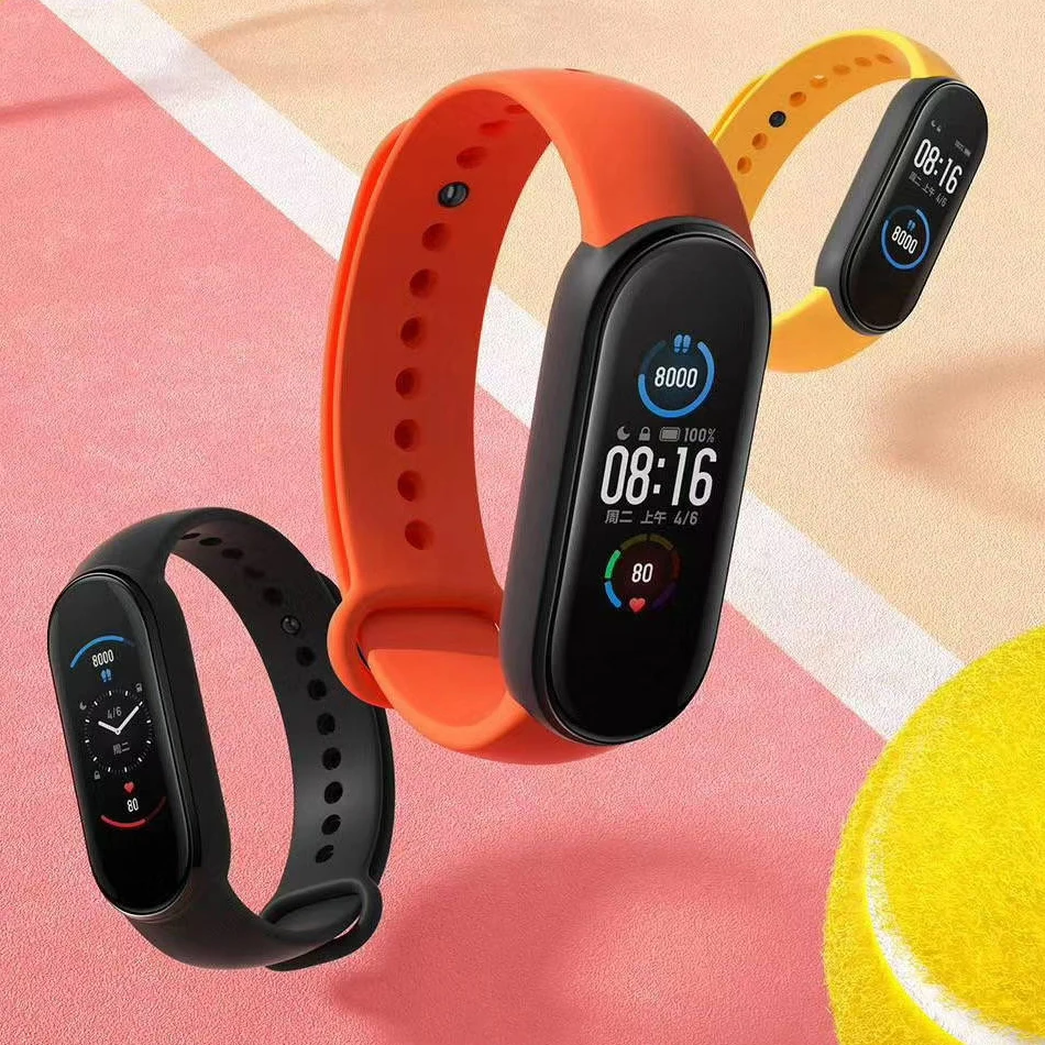 

amazfit xiaomi light gps wristband fitness tracker International Version Original mi smart band 5 smartwatch, Customized