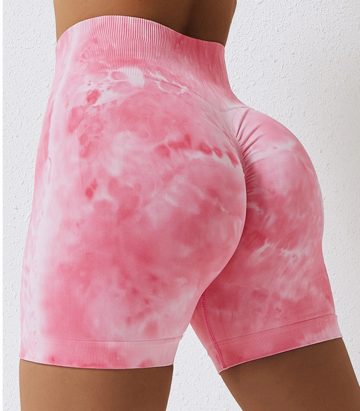 

6924 High Quickly New Seamless 8 Colors Fashion Spattering High Rise Butt Lifter Sports Fitness Yoga Shorts