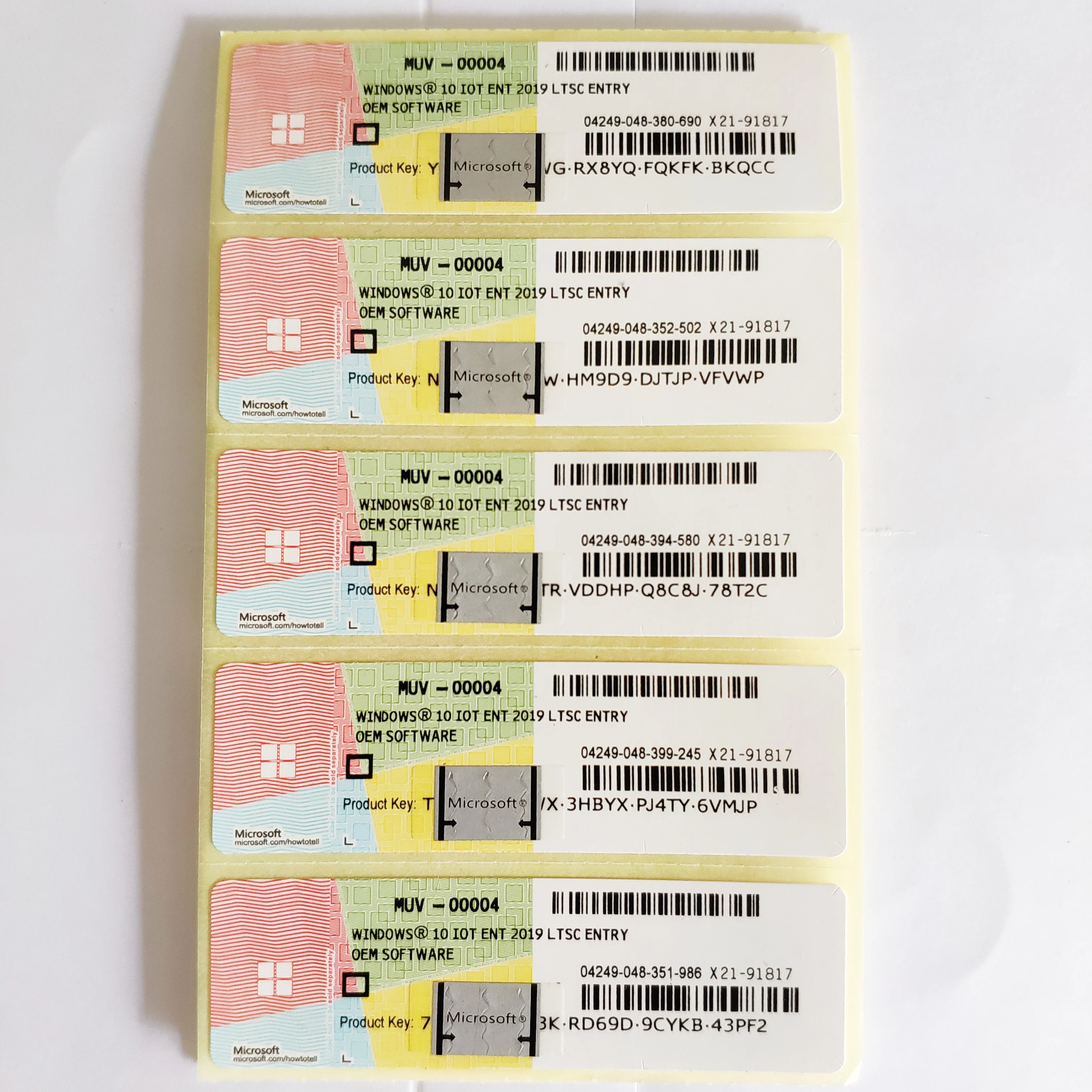 

Microsoft Windows 10 Iot Ent License 2019 Ltsc Entry Oem Software COA Product Key Sticker Online Work Lifetime