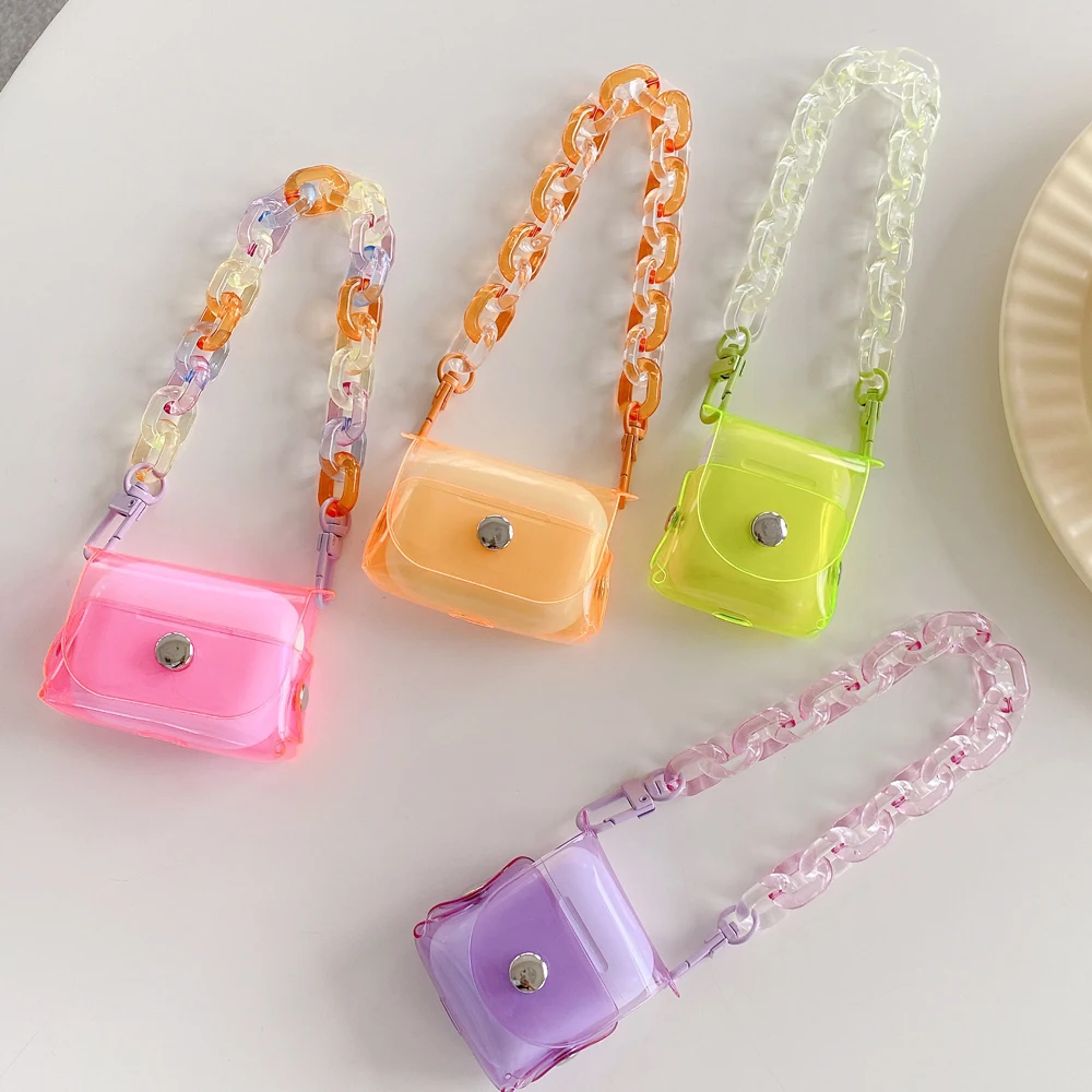 

New Trending for Airpods Pro Bag with Hand Strap Chain Soft Clear Cases for Airpod 1 2 3 Generation Fashion Bags Pouch for Girls