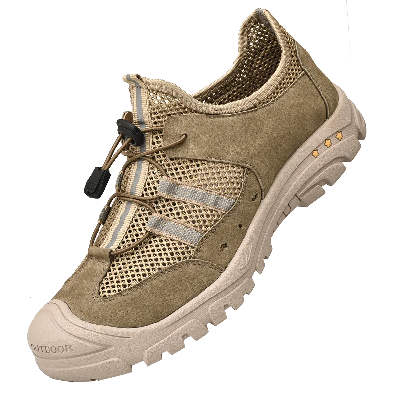 

Hot Sale Leather Anti Slip Outdoor Mountain Desert Salamon Climbing Shoes Big Size casual Hiking Boots