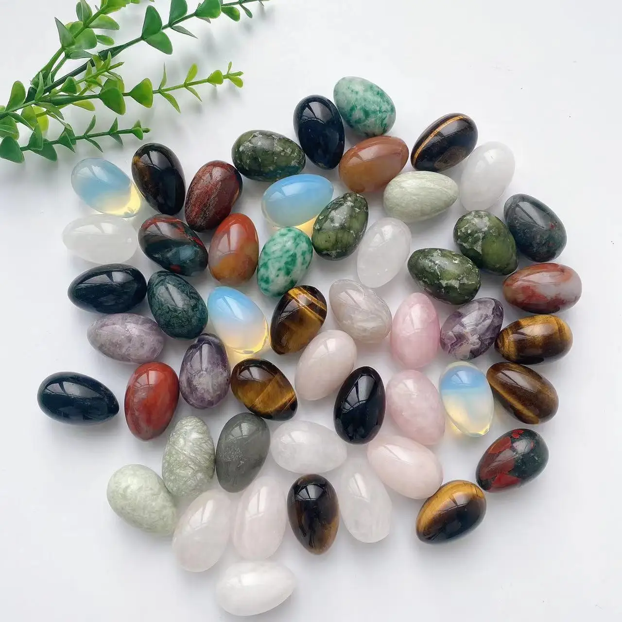 

Wholesale high quality crystal mix-material rose quartz egg stone Yoni eggs for Easter