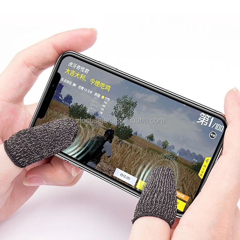 

PUBG Gaming Finger Sleeve Breathable Sweatproof Non Slip Fabric Finger Protector for Mobile Phone Smartphone