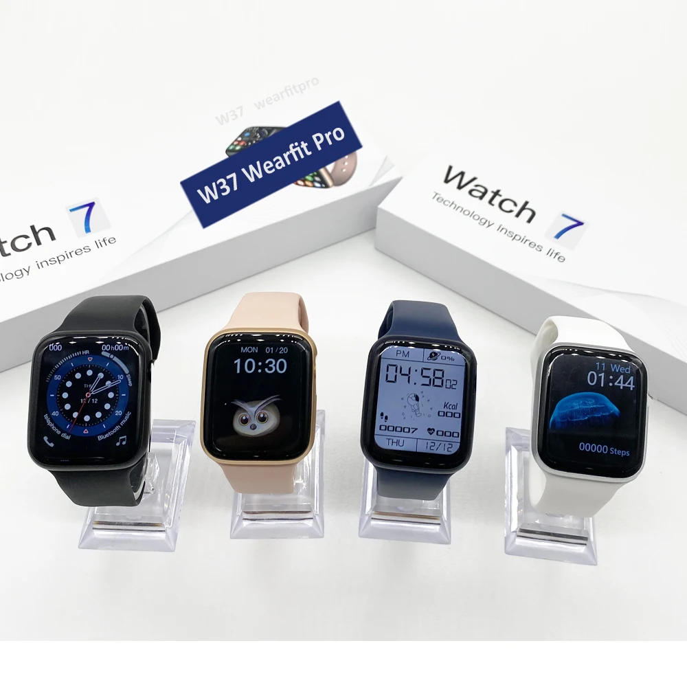 

Newest W37 Smart watch 7 IP68 Waterproof Smart Wristband W37 with Heart Rate Monitor Sports Bracelet pk W26 m26 plus, 5 colors