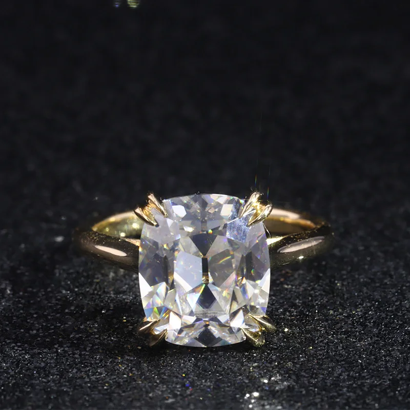 

Special Cutting 9k Yellow Wedding Fancy Shape Moissanite Gold Engagement Ring
