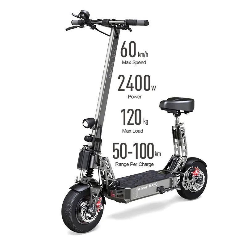 

2021 Mercane Powerful 2400W Electric 11 Inch Off Road Scooter with 20Ah Large Battery Capacity