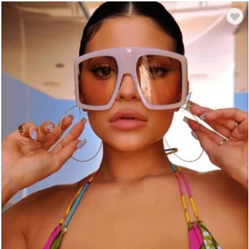 

New Custom Logo Trendy Sunglasses Oversized Shades Sunglasses Womens Luxury 2021 Fashion Square Sun Glasses, Custom colors