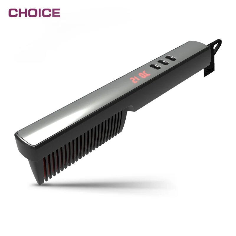 

2023 Hot Sale LCD Display Ionic Magic Fast Heated Electric Beard Hair Straightener Brush Comb