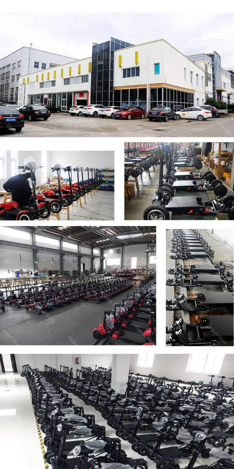 Folding All Terrain 4-Wheel Electric Scooter with Basket & Baby Seat for Family Adults Daily Travel, US EU Warehouse Ready Stock