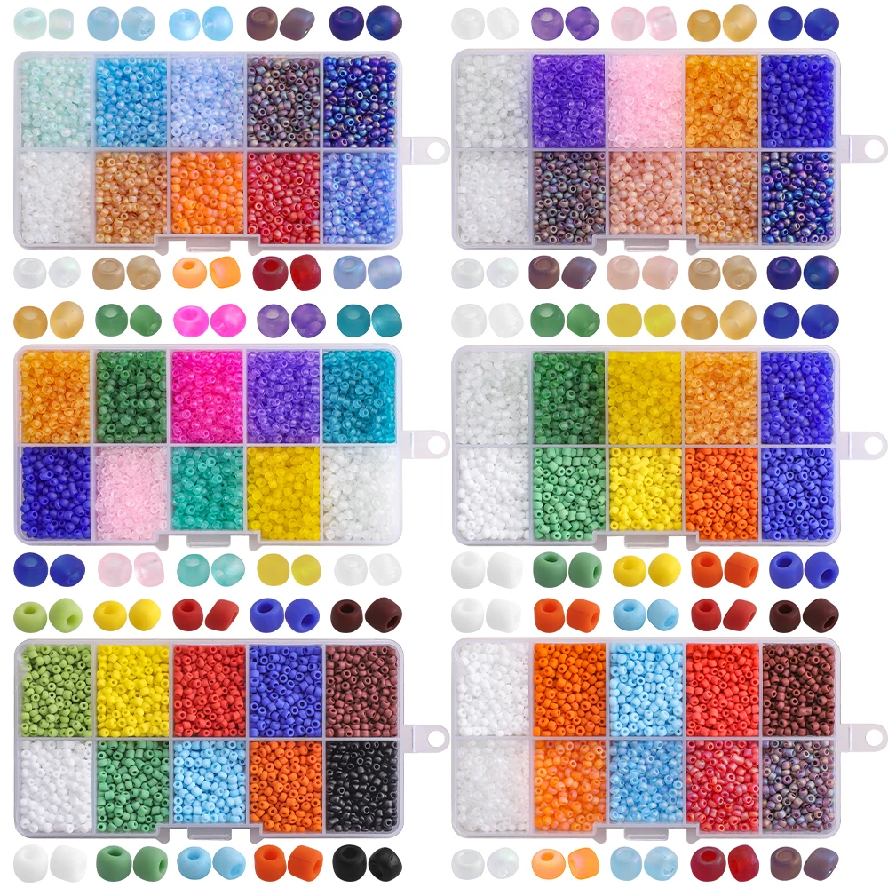 

3mm 8/0 Matte Crystal Miyuki Beads Fashion Charm Pendant Seed Beads Box Set For DIY Making Handmade Crafts Wrist Bracelet Kits