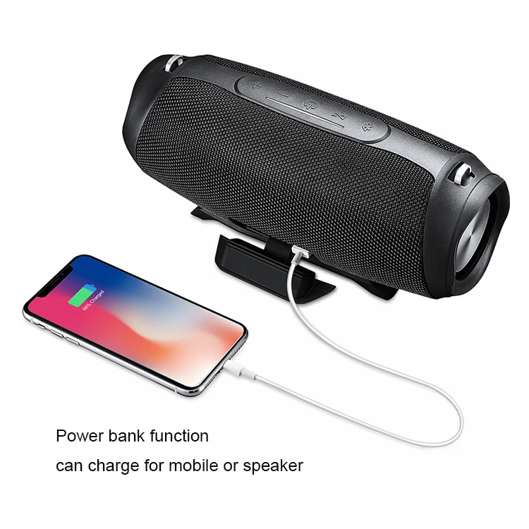 

Multifunction high-end 30W portable waterproof IPX7 subwoofer TWS wireless blue tooth speaker with power bank