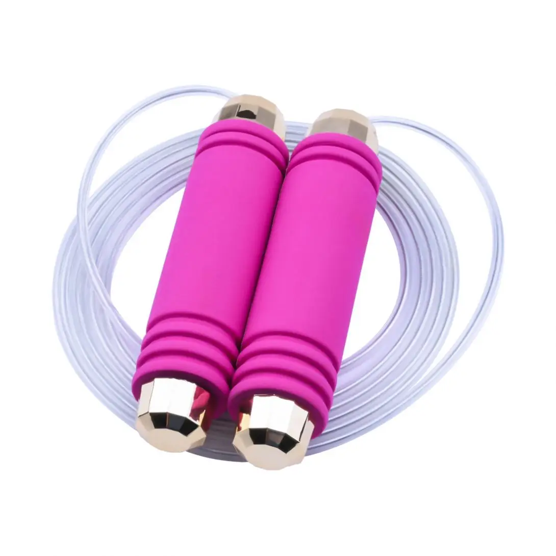 

OEM Custom Jump Rope Speed Anti-slip Rubber Handle Skipping Rope Exercise Adjustable Wire Bearings Handle From China, Blue,black,pink