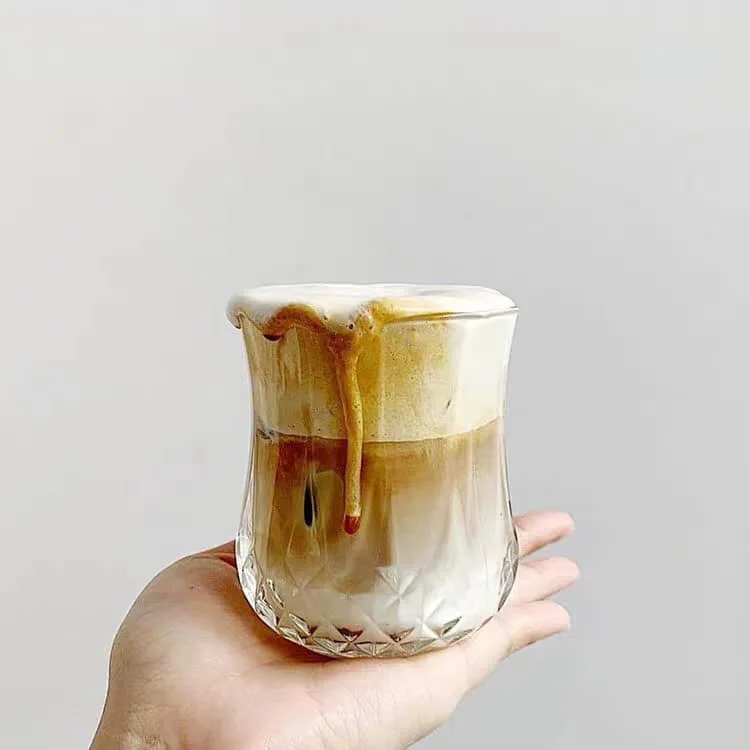 

2021 7 oz glass heat-resistant online celebrity ice coffee cup cold drink glass whisky wine glass hotel banquet cafe