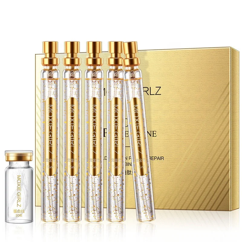 24k Gold Collagen Serum Set With Protein Line Set Skin Care Gold Protein Peptide And Lift Thread