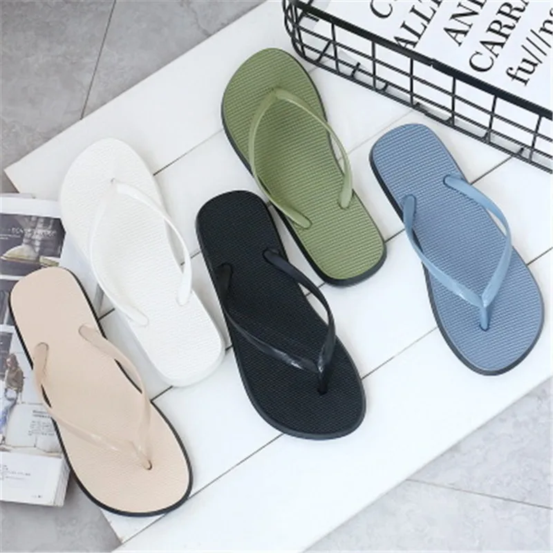 

Women Men Summer Couple Sandals Flip Flops Slippers Outdoor Wearing PVC Non-slip Flip-flops, As the picture display