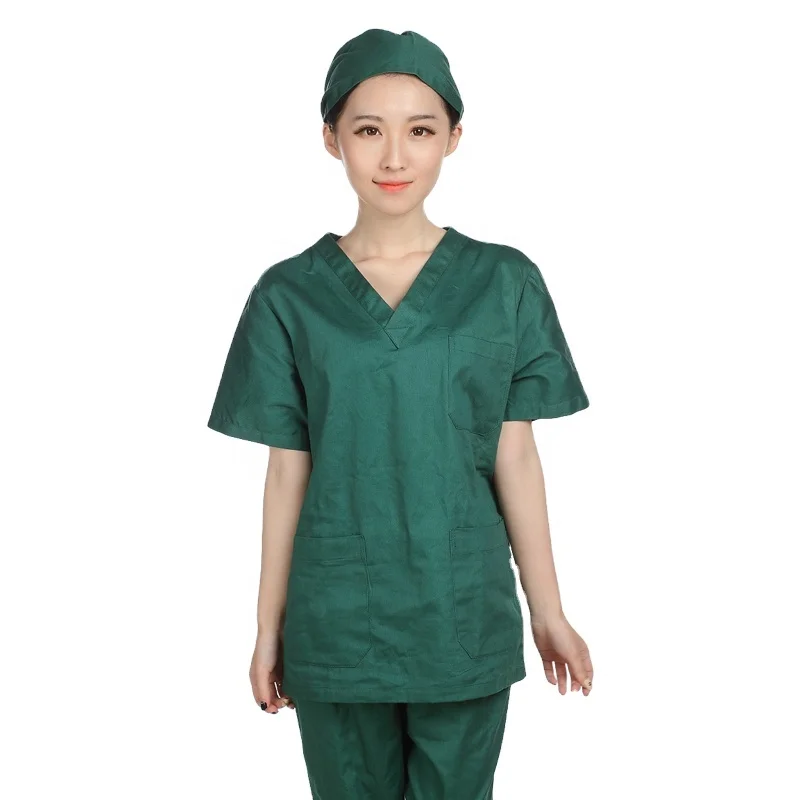

promotion Nurse Clothes Uniforms Scrub Sets, Dark green