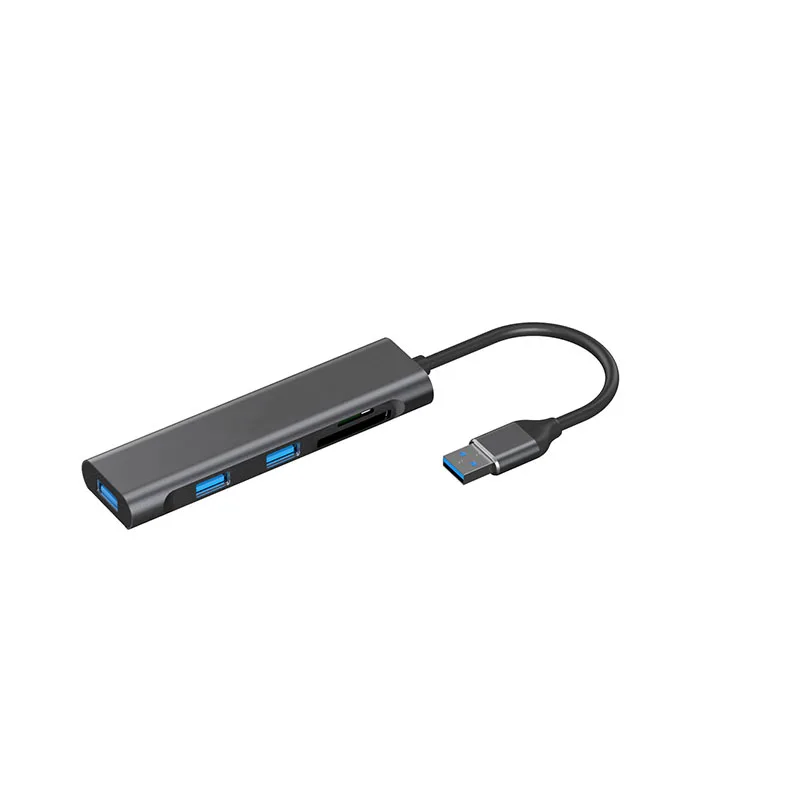 

Portable Aluminum 5 In 1 Multifunction Adaptador Sd Tf Card Reader Usb Desk Hub 3.0 Docking Station, Support oem