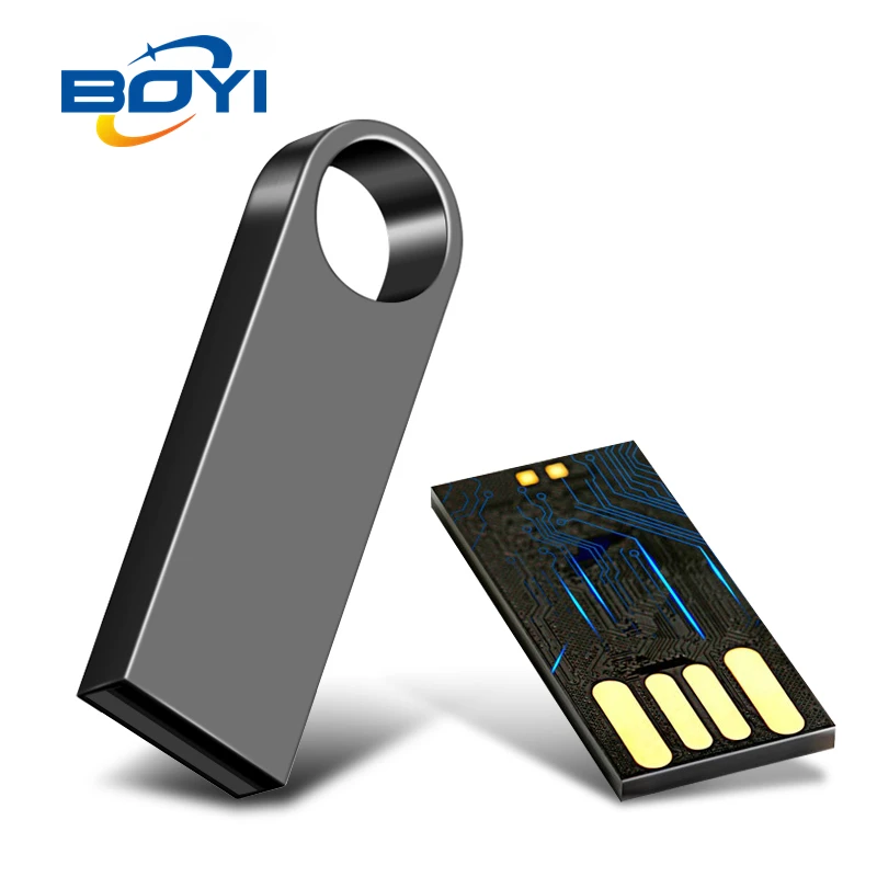 

Boyi Metal USB Flash Drive Gold Sliver Color waterproof pen drive 16GB 8GB flash usb 2.0 cle usb stick key Custom logo, Nickel color