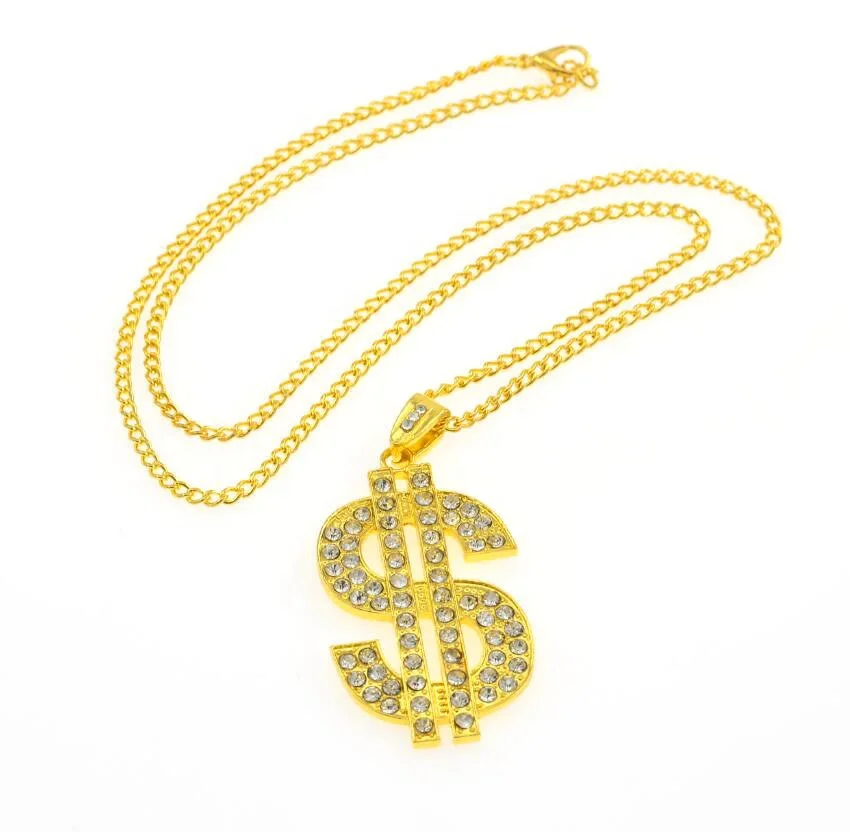 

2021 Hip Hop Necklace Men Gold Cuban Link Chains 14K Dollar Kolye