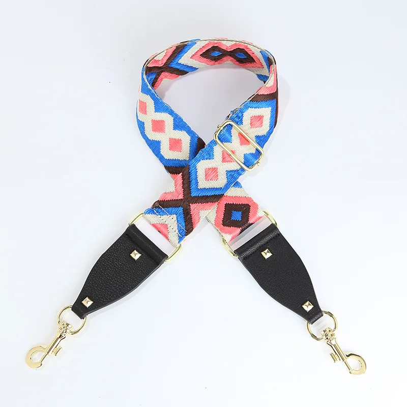 

Meetee B-S2129 New Color Ethnic Style Adjustable Widening Handbag Accessories Long Shoulder Strap, Colorful