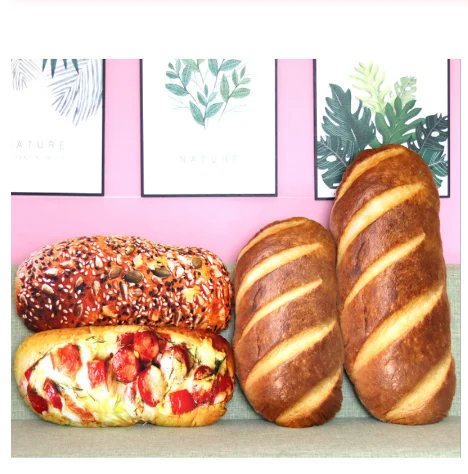 

3D Simulation Bread Plush Toys 20/30/40 cm Soft Stuffed Pillow Cushion Doll Bedding For Adults Kids Toys