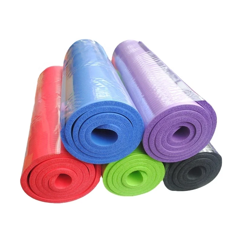 

Durable Anti Slip Large Gym Exercise Mat/Nbr Fitness Yoga Mat home gym equipment gym wear yoga mat printed, Single color ( 2 sides is same color )