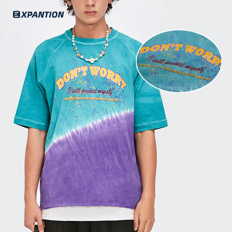 

EXP summer fashion trendy hip pop style streetwear 100% cotton tye dye t-shirts, 1 colors