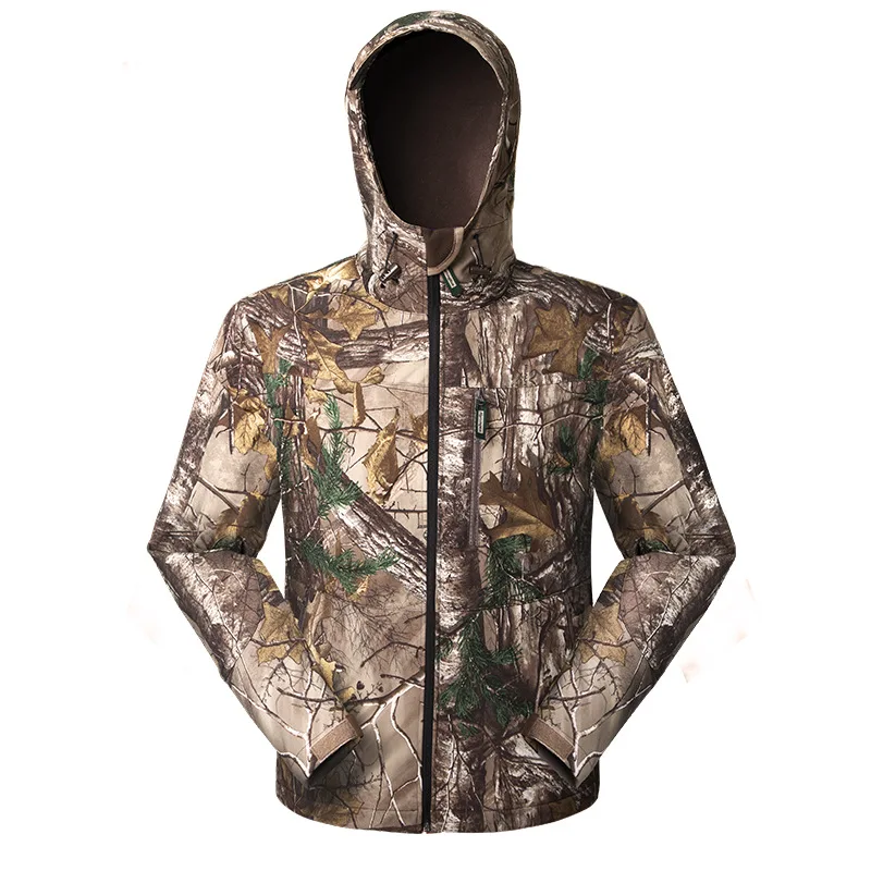 

Wind-proof And Waterproof Jungle Bionic Camouflage Shark Skin Soft Shell Hunting Suit Camouflage Gilly Hunting Suit, Color