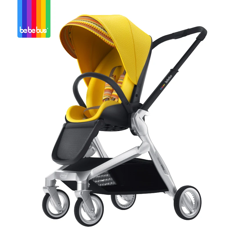 

Dropshipping Light Water Proof Pu Leather Baby Stroller For Baby Lying Seat, White/yellow/blue