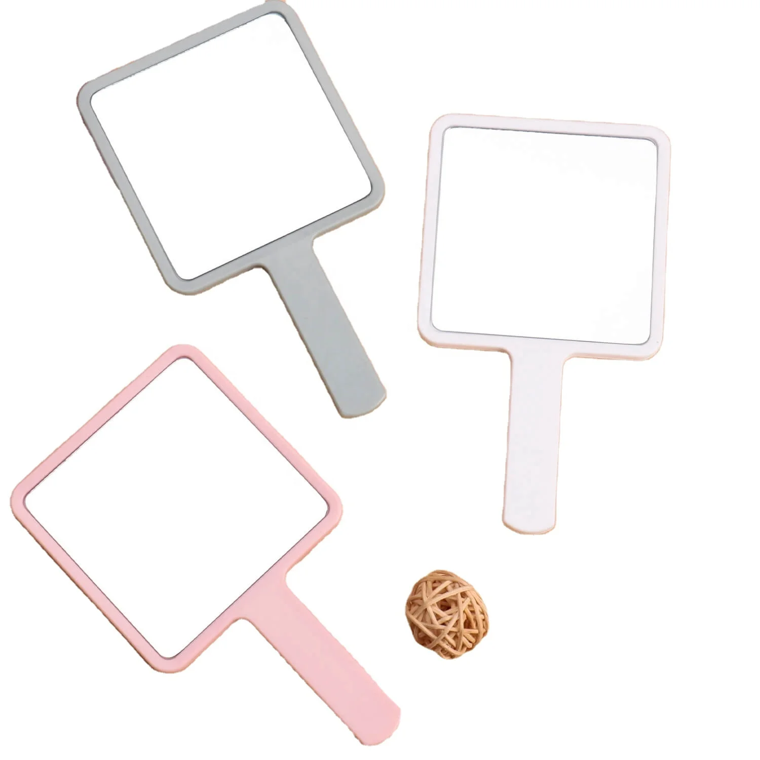 

Moq Shapes Cosmetic Wholesale Customized Logo Square Color Hand Mirrors Small Bulk Makeup Hand Held Mirror, Customized color