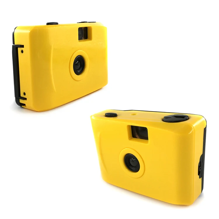 
Beestar Plastic Fixed Focus Manual Vintage Mini 35mm Film Camera Instant Camera Pure Color Yellow 