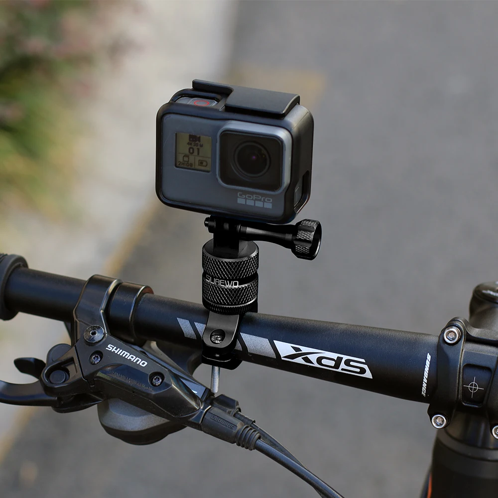 
SUREWO Aluminium Bike Handlebar Holder Bicycle Mount for GoPro Hero 7/(2018) 6 5 Black DJI Osmo Action and More 