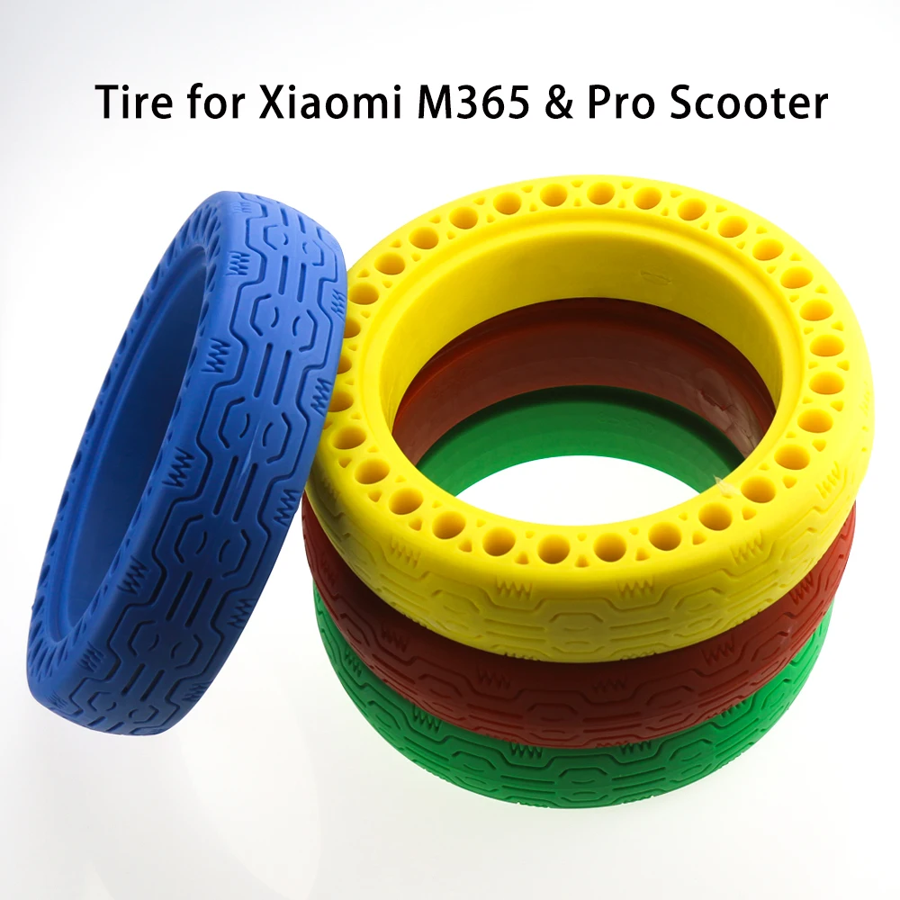 FOR XIAOMI MIJIA M365 SCOOTER SOLID HOLE TIRES SHOCK ABSORBER RUBBER TYRES B9Y8