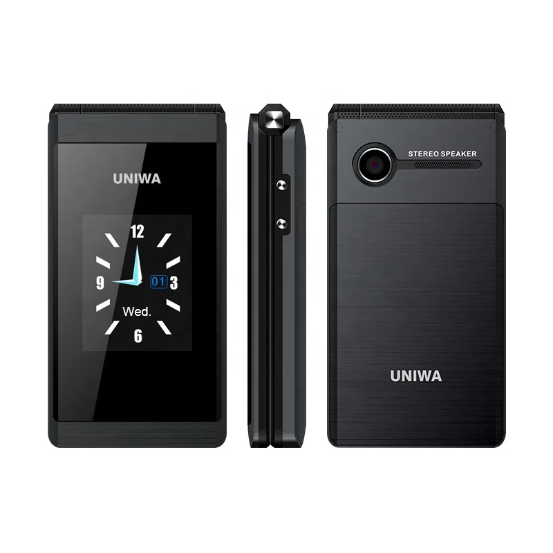 

UNIWA X28 Old Man Flip Phone GSM Big Push-Button Flip Mobile Phone Dual Sim FM Radio Cellphone Senior Phone