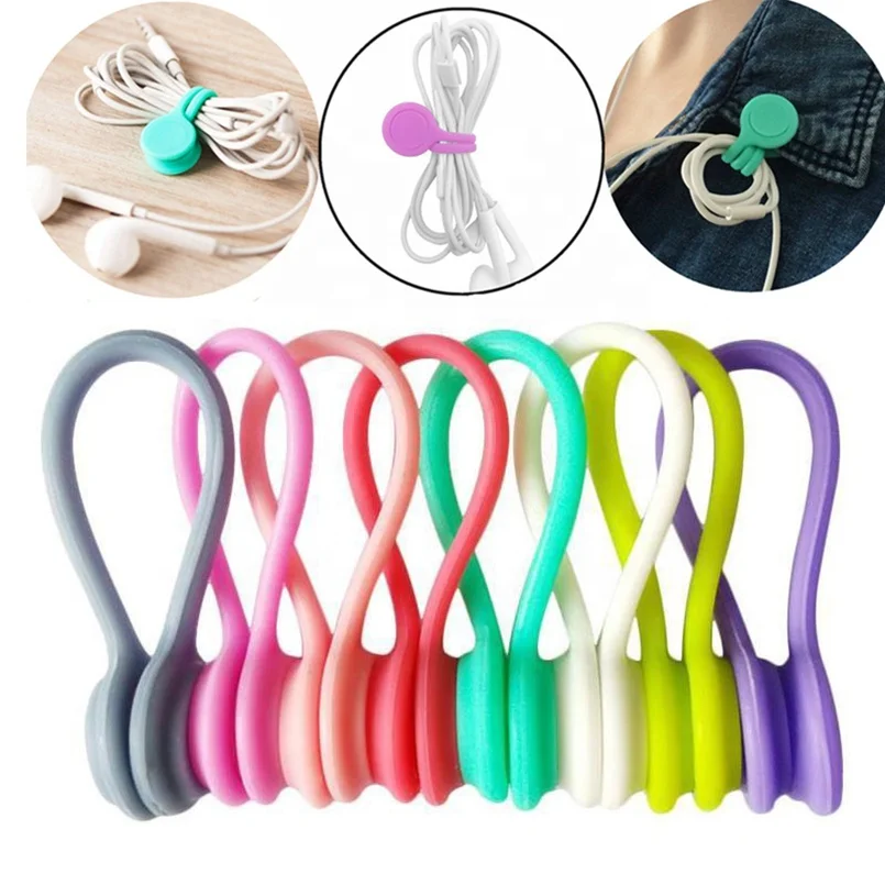 

Earphone Cord Winder Cable Holder Organizer Key storage Clips Multi Function Durable Magnet Headphones Winder Cables, Colors