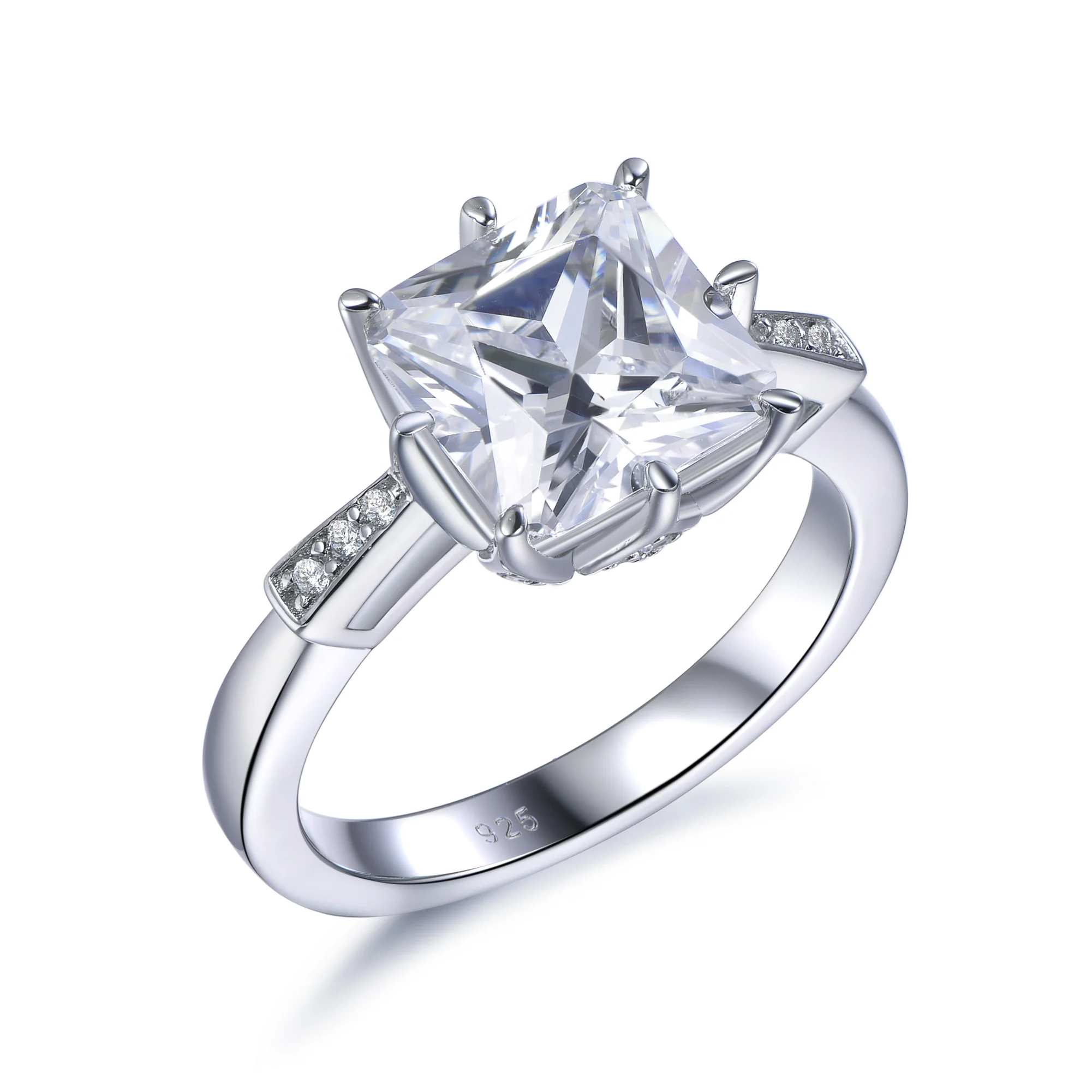 

Band gold finger ring designer jewelry famous brands Sterling Silver with 5A Cubic Zirconia Ring