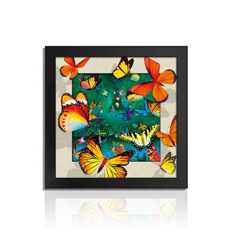

New arrival 40*40cm 5d animal wood frame picture