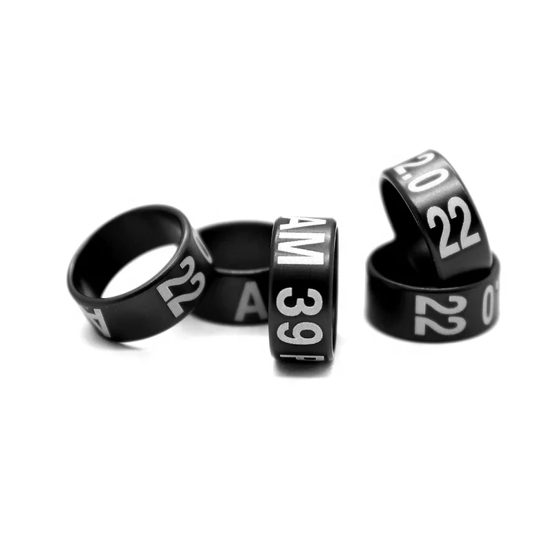 

New Product Pigeon Aluminium Maker High Quality Cut Custom Band Closed Black Aluminum Bird Rings Walmart, Many colors available