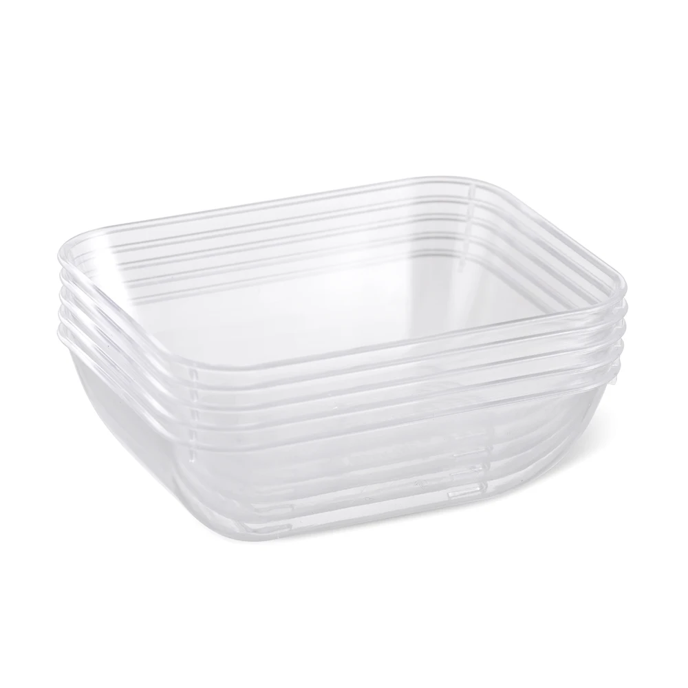 

FREE SAMPLE 50ml top clear PS plastic disposable rectangular shape sauce dish Dinnerware Sets