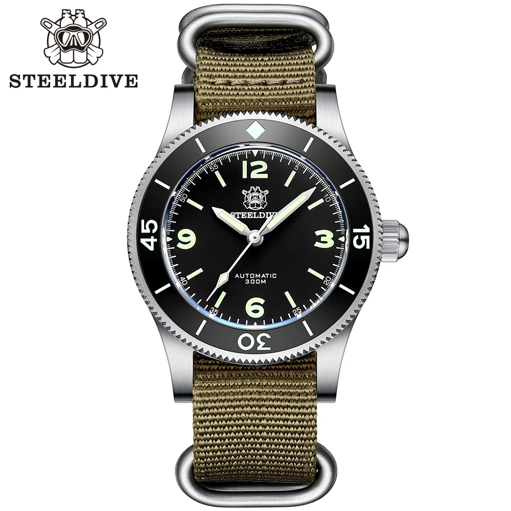 

Ready To Ship! SD1952 STEELDIVE High quality 30atm luxury stainless steel dive watch men for sale