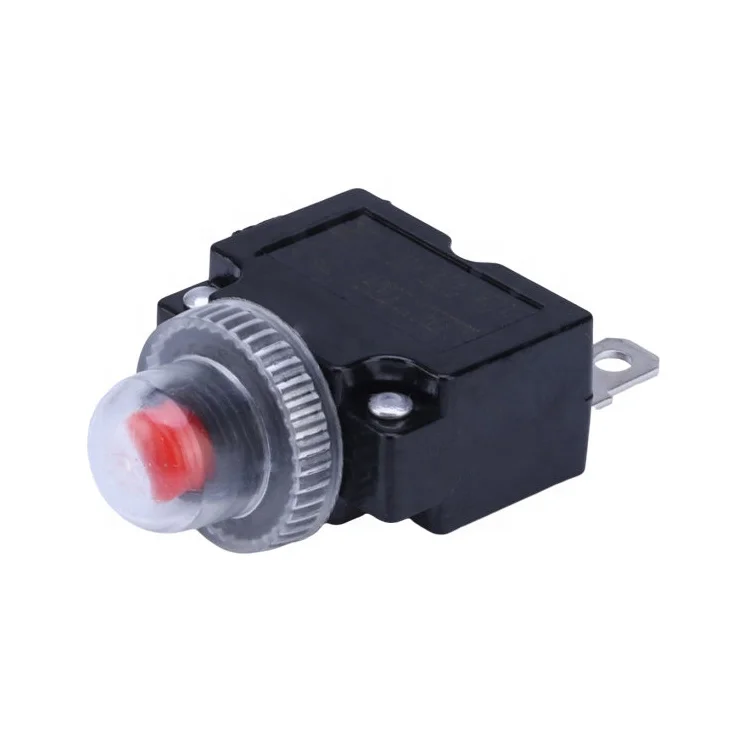 

Thermal Circuit Breakers 5A 10A 30A 20A 32V DC Push Button Reset Overload Protector Switch with Waterproof Cap