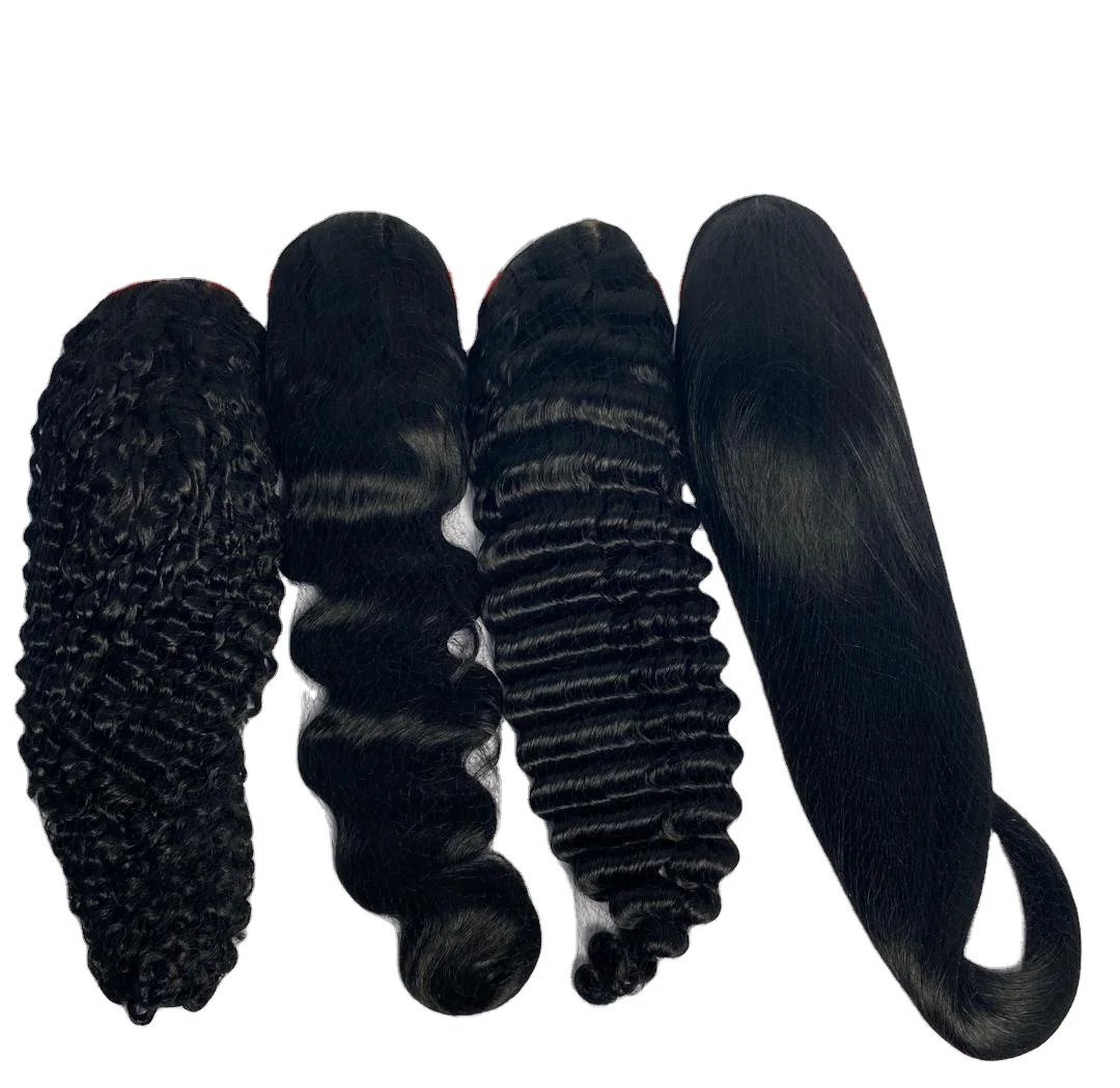 

Unprocessed Water Wave Long Curly Brazilian Human Hair HD Full Lace Human Hair Wigs For Black Women