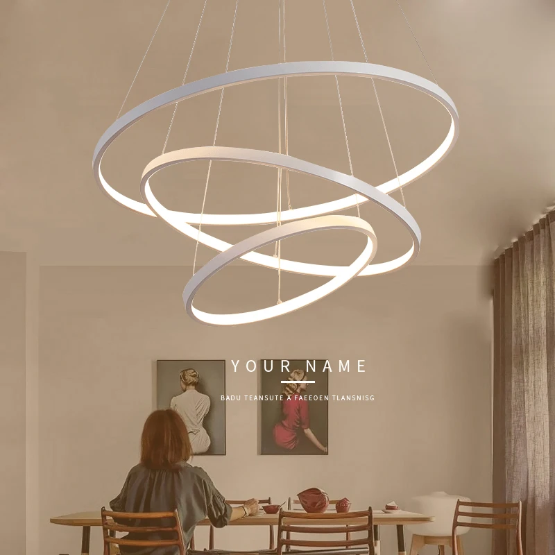 Modern art design circle LED pendant light chandelier for home and hotel